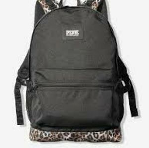 Victoria Secret Pink Backpack Black and Cheetah